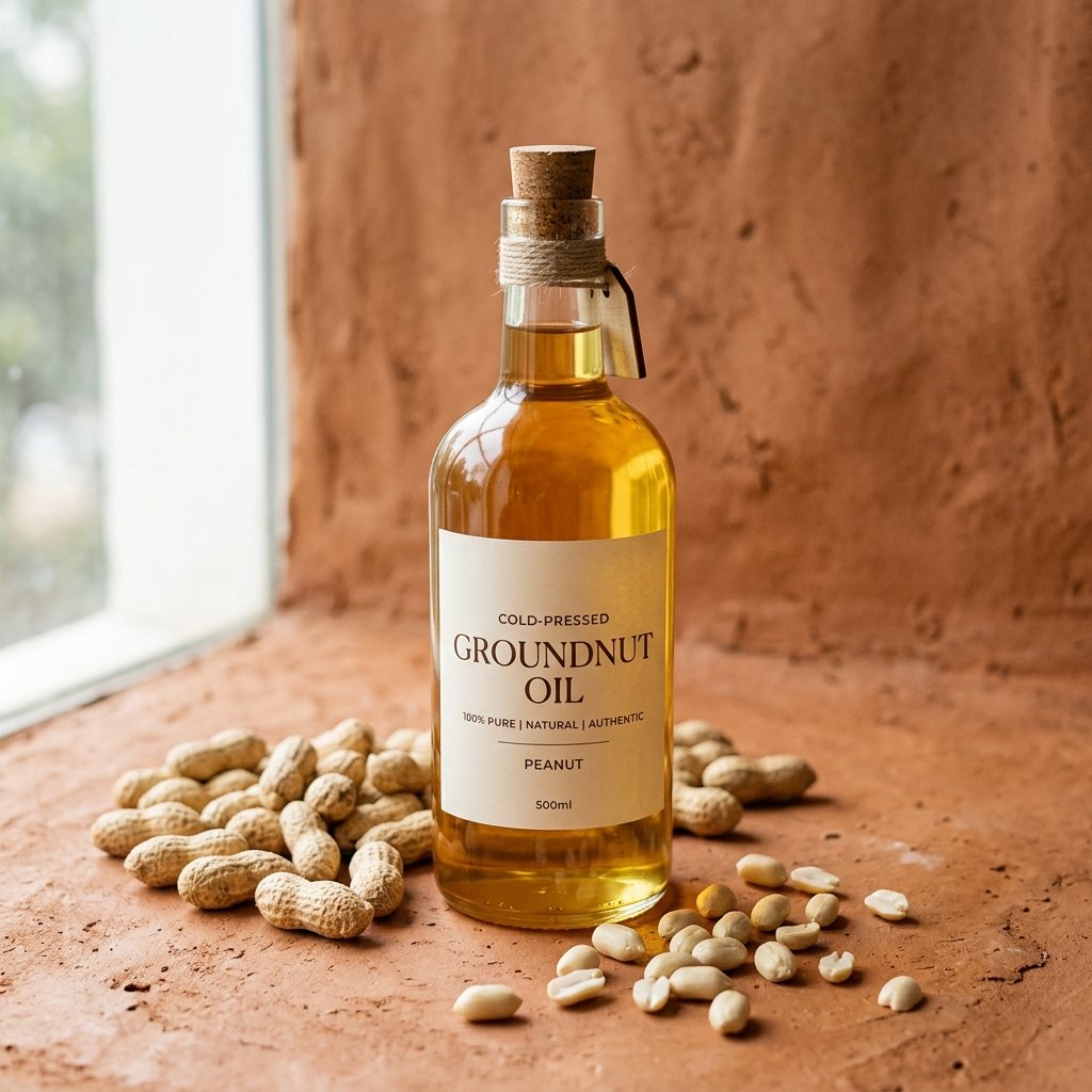 Instagram post: cold-pressed peanut oil
